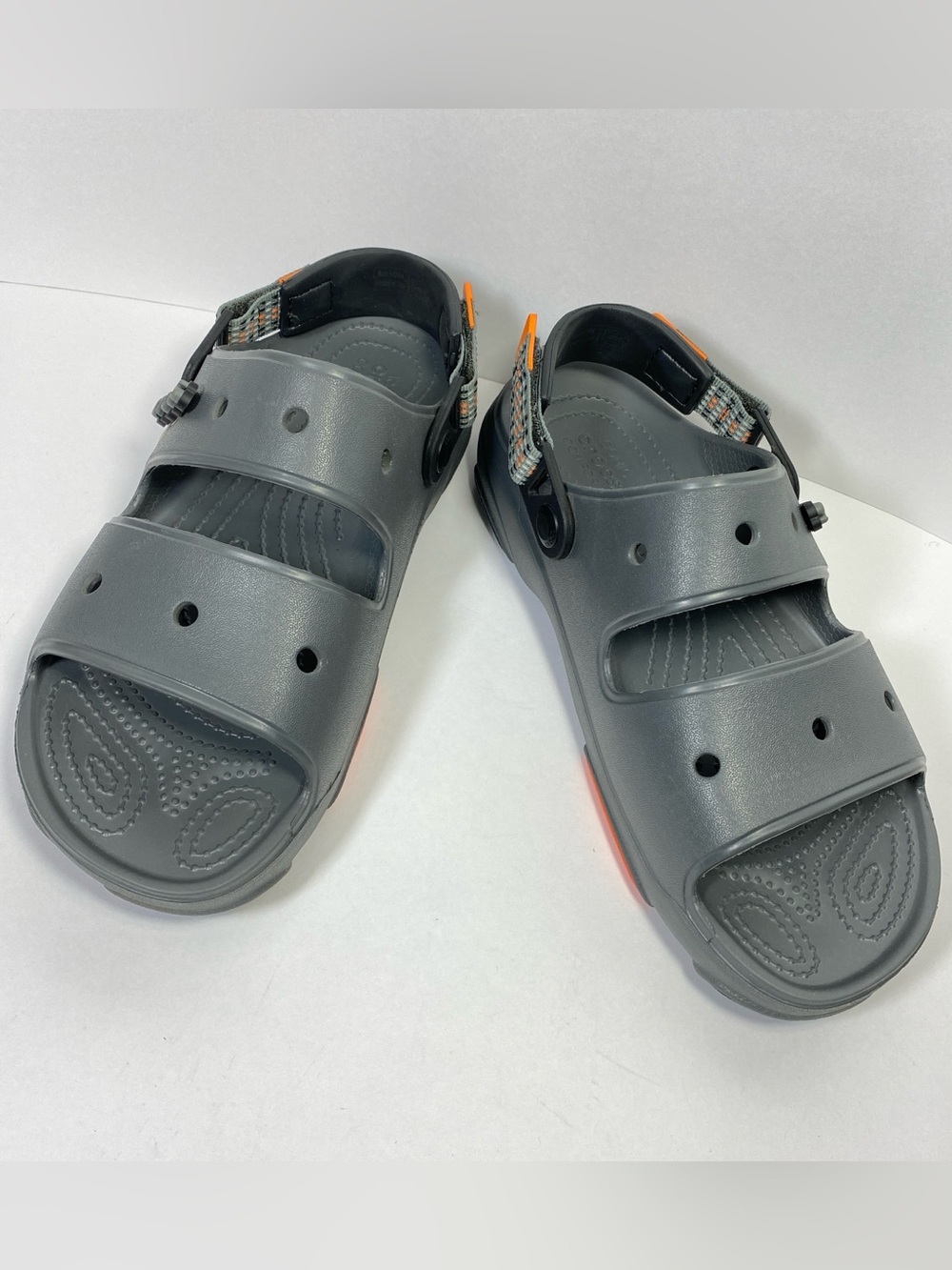 Crocs Open Toe Slingback/Adjustable Strap Gray, Men’s Sz 7, Women’s Sz 9 Comfort